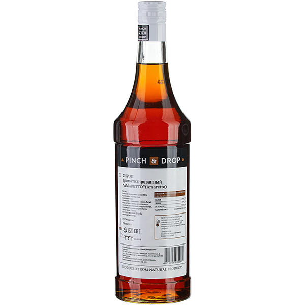 Сироп «Амаретто» Pinch&Drop;стекло;1л;D=85,H=330мм