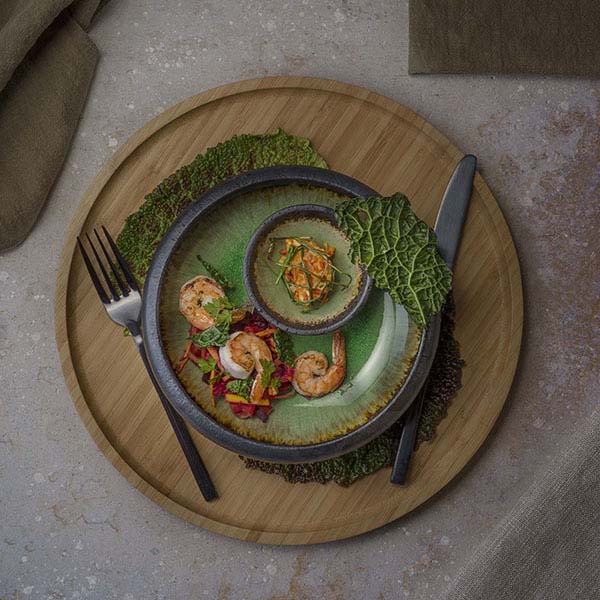 Соусник «Фервидо»;керамика;120мл;D=96,H=35мм;зелен.