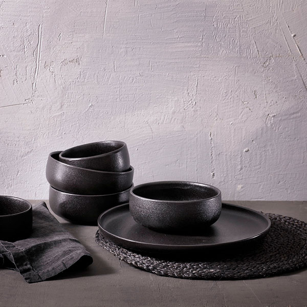 Салатник «Юниверс»;фарфор;D=21см;черный