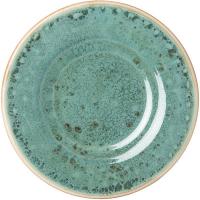 Блюдце «Эрбосо Реативо»;фарфор;D=155,H=20мм;бирюз.,бежев.
