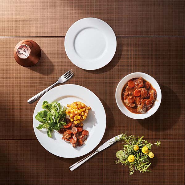 Тарелка «Эвридэй» мелкая;стекло;D=26,5см;белый