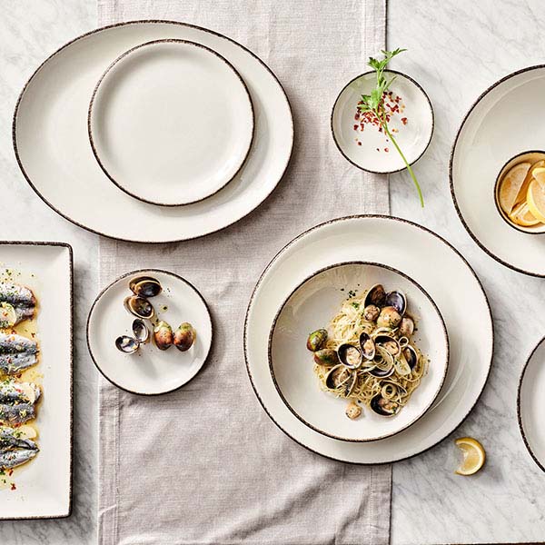 Тарелка «Чакоул Дэппл» мелкая;фарфор,фарфор;D=25,H=2см;белый,черный