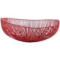 Ваза для фруктов;металл;,H=14,L=37,B=33см;красный