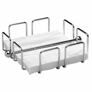 Салфетница;хром;,H=65,L=190,B=190мм;металлич.