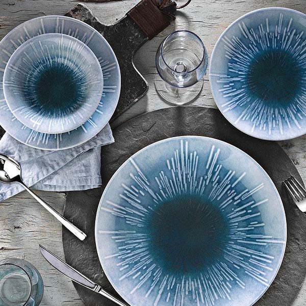 Тарелка «Нанокрем Блю» мелкая;фарфор;D=230,H=25мм;голуб.