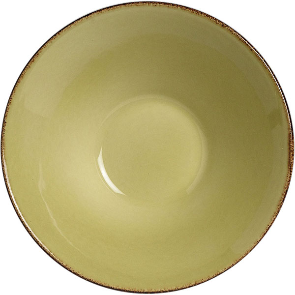 Салатник «Террамеса Олива»;фарфор;0,5л;D=165,H=80мм;олив.