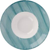 Тарелка для пасты;фарфор;D=27см;голуб.