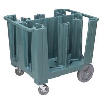 Тележка для тарелок D=117-330мм, 6 разделителей;полиэтилен;,H=81,L=96,B=73см;серо-голуб.