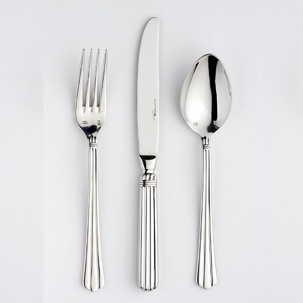 Нож столовый «Библос»;сталь нерж.;,L=240/125,B=10мм;металлич.