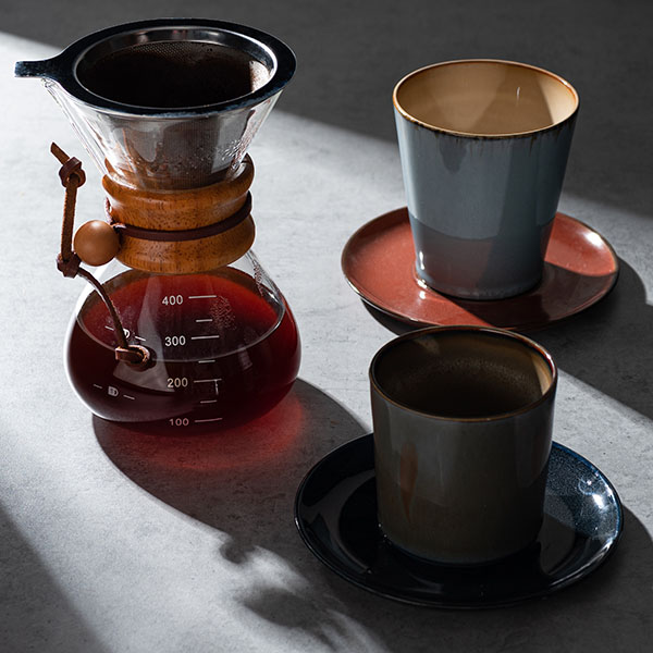 Стакан для горячих напитков;керамика;310мл;D=85,H=95мм;серый