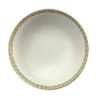 Салатник «Антуанетт»;фарфор;140мл;D=130,H=45мм;белый,олив.