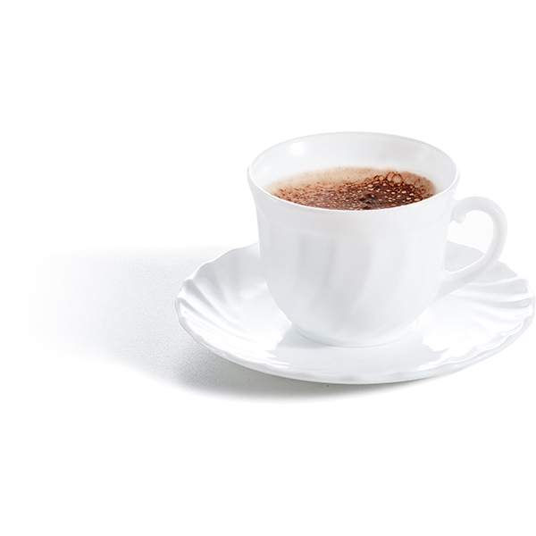 Блюдце «Трианон»;стекло;D=160,H=15мм;белый