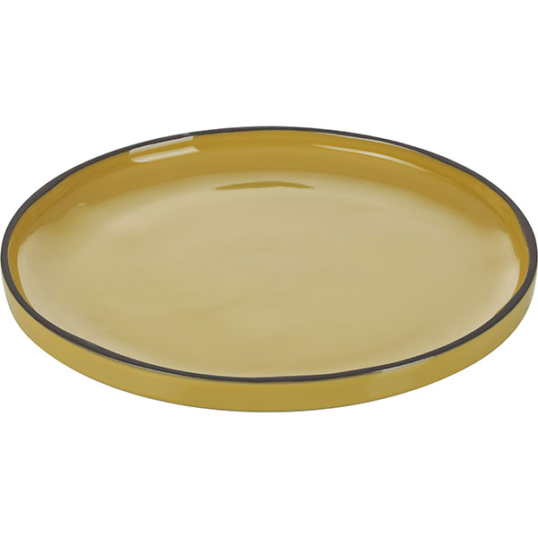 Тарелка «Карактэр» с высоким бортом;керамика;D=150,H=15мм;желт.