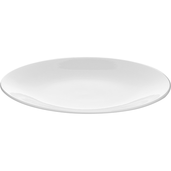 Тарелка мелкая с ровным краем;фарфор;D=200,H=27мм;белый