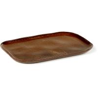 Блюдо «Мерси» №2;песчаник;,H=14,L=230,B=150мм;коричнев.