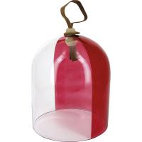 Баранчик «Револ Тач»;стекло;D=18,H=21см;прозр.,красный