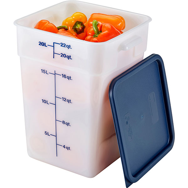 Контейнер для продуктов градуированный;полиэтилен;20,8л;,H=40,L=31,B=25,6см;белый