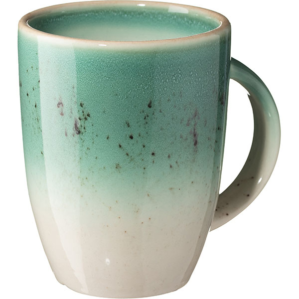 Кружка «Эрбосо Реативо»;фарфор;300мл;D=80,H=105мм;изумруд.,бежев.