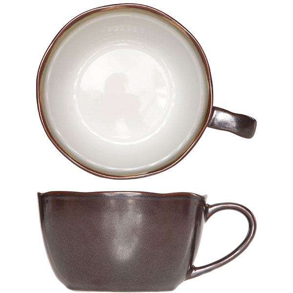 Кружка;керамика;0,55л;D=125,H=75мм;белый,коричнев.