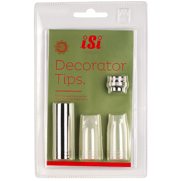 Набор декор.насадок д/сиф. д/сливок 3шт.+адап;сталь нерж.,полипроп.