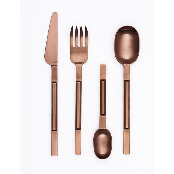 Вилка столовая «Койчи»;сталь нерж.,медь;металлич.