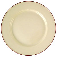 Тарелка «Кларет»;фарфор;D=195,H=18мм;бежев.,бордо