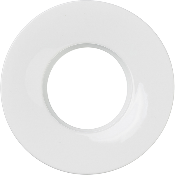 Салатник для комплимента «Крушиал Дэт» с отверстием для ложки;фарфор;D=11/7,H=2см;белый