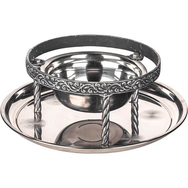 Набор для подачи саджа без крышки 2 предмета;сталь нерж.,тефлон;D=29,5,H=23см;серебрист.