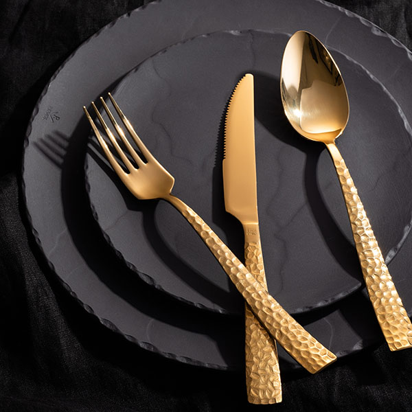 Вилка десертная «Пэлас Мартеллато Трэжер Хани»;сталь нерж.;,L=18,2см;золотой