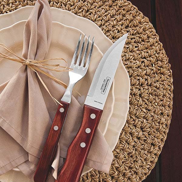 Нож д/бифштекса «Джамбо»;металл,дерево;,L=250/125,B=10мм;металлич.