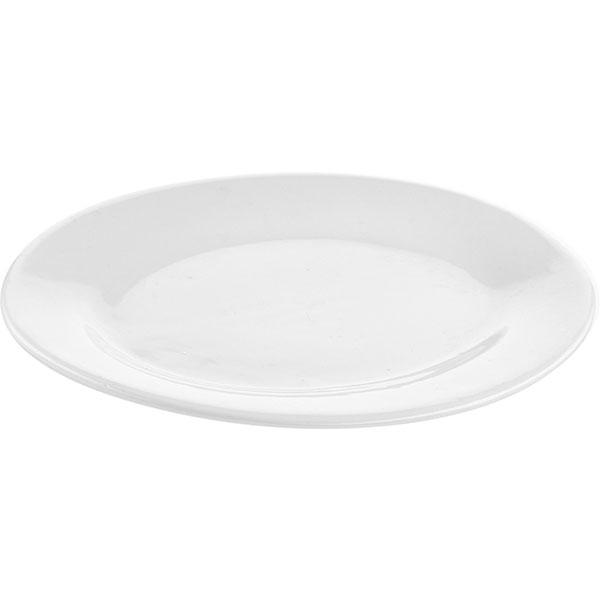 Блюдо «Коллаж» овальное;фарфор;,L=25,B=18см;белый