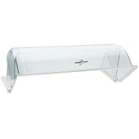 Крышка для гастроемкости GN 1/2 с ручкой;поликарбонат,хром;,H=15,L=32,5,B=26,5см;прозр.