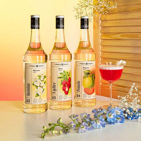 Сироп «Жасмин» Pinch&Drop;стекло;1л;D=85,H=330мм;белый