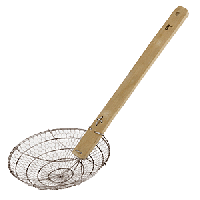 Шумовка;сталь нерж.,дерево;D=30,L=63см;металлич.,древесн.