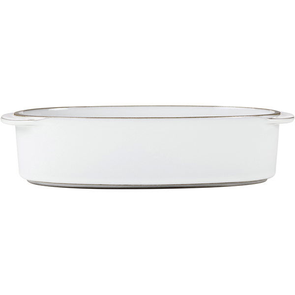 Блюдо «Карактэр» прямоугольное с ручками;керамика;0,55л;,H=5,L=19,B=13см;белый