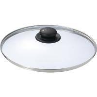 Крышка;стекло,пластик;D=28см;прозр.,черный