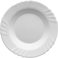 Тарелка глубокая «Эбро»;стекло;0,5л;D=235,H=30мм;белый