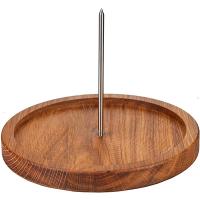 Доска для рульки;дуб;D=230,H=25мм;тем.корич.