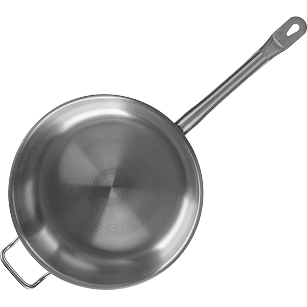 Сковорода (индукция);сталь нерж.;D=36,H=8,L=70,B=38см;металлич.