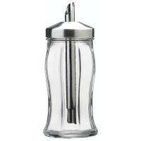 Сахарница-дозатор;стекло,металл;260мл;D=55,H=130мм