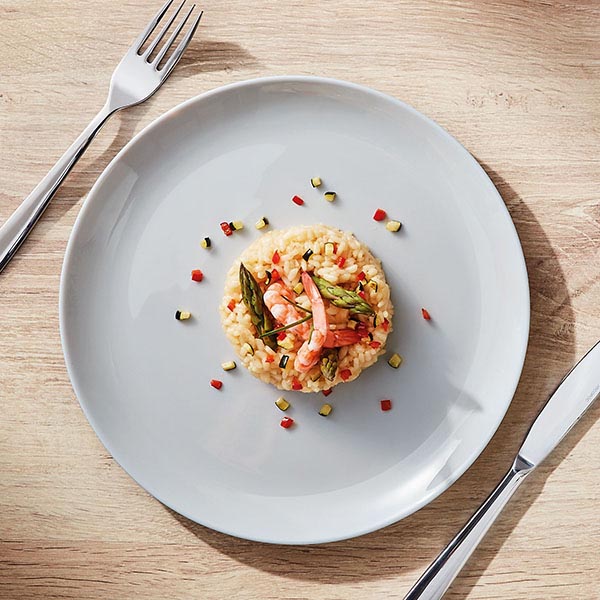 Тарелка «Эволюшнс Гранит» мелкая;стекло;D=25см;серый