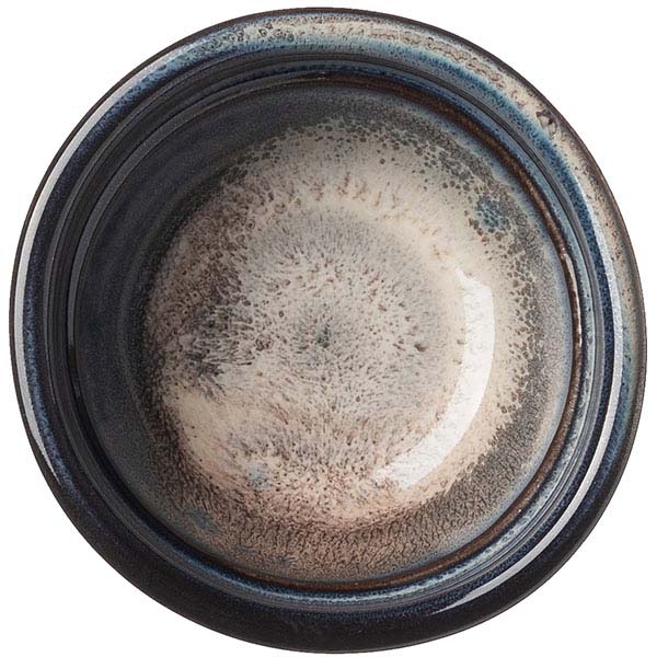 Соусник «Пати»;фарфор;30мл;D=60,H=25мм;серый,синий