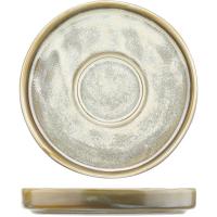 Блюдце «Агава»;фарфор;D=135/50,H=20мм;матовый,зелен.