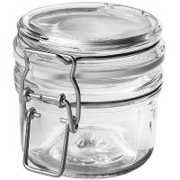 Банка для подачи круглая с крышкой;стекло,металл;170мл;D=8,H=11см;прозр.