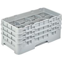 Кассета для бокалов 8 ячеек Dmax=103,Hmax=174мм;полипроп.;,H=17,5,L=50,B=25см;серый