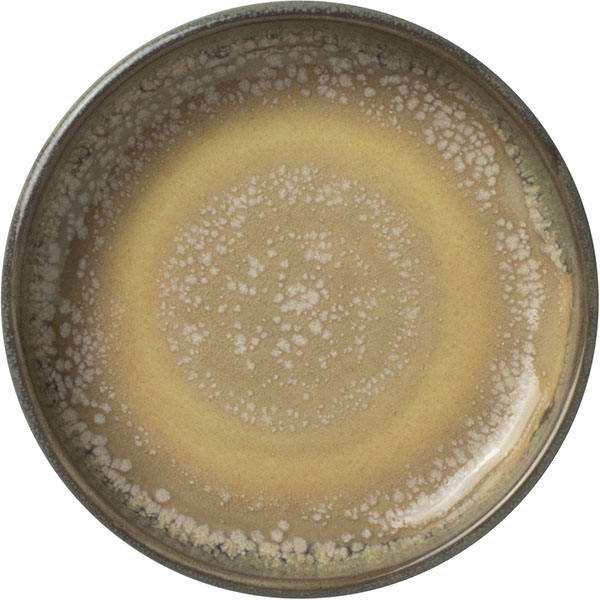 Тарелка «Аврора Революшн Гранит» с бортом;фарфор;бежев.,коричнев.