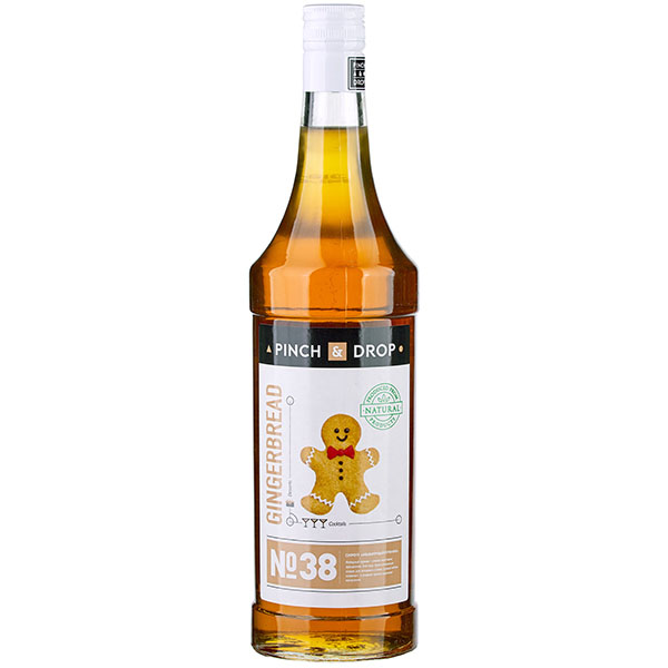 Сироп «Имбирный Пряник» Pinch&Drop;стекло;1л;D=85,H=330мм;желт.