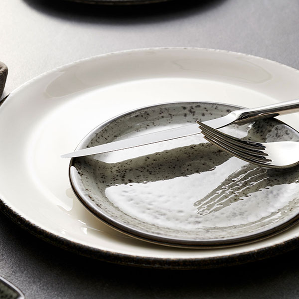 Тарелка пирожковая «Урбан»;фарфор;D=15,H=2см;серый