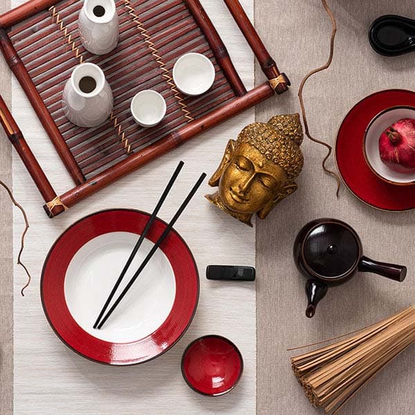 Соусник «Джаспер»;фарфор;60мл;D=88,H=26мм;белый,красный