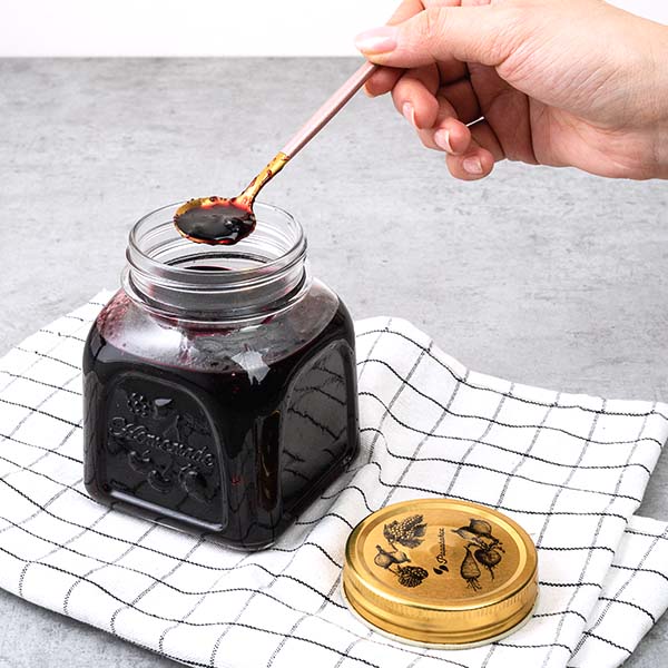 Банка квадратная с крышкой «Хоммэйд»;стекло,металл;0,5л;,H=113,L=67,B=67мм;прозр.